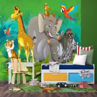 Vliesová fototapeta na zed' Zvířátka v?Divočině | 375 x 270 cm | FTNXXL 2420