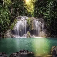 Vliesová fototapeta na zed' Lesní laguna | 360 x 254 cm | FTS 1323