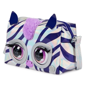 Purse Pets Metalická interaktivní kabelka zebra