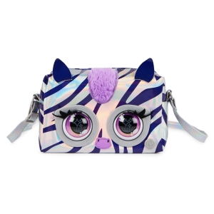 Purse Pets Metalická interaktivní kabelka zebra