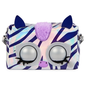 Purse Pets Metalická interaktivní kabelka zebra