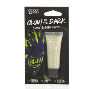 Barva na obličej a tělo svítící ve tmě v tubě