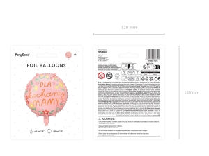 Matný fóliový balón ''Pro milovanou maminku'', 45 cm, mix