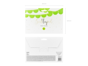 Papírový girlanda s třásněmi, zelené jablko, 3m