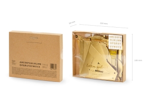 Bannery Abeceda, zlat, 14 cm (1 balen / 63 ks)