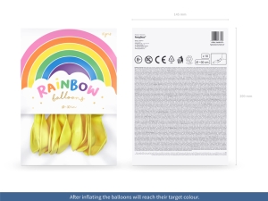 Metalizovan balnky Rainbow 30 cm, lut (1 bal. / 10 ks)