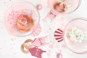 Značky na skleničky Plavky a Mušle, 8x5 cm, mix (1 bal. / 10 ks)