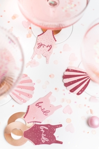 Značky na skleničky Plavky a Mušle, 8x5 cm, mix (1 bal. / 10 ks)