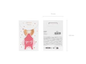 Značky na skleničky Plavky a Mušle, 8x5 cm, mix (1 bal. / 10 ks)