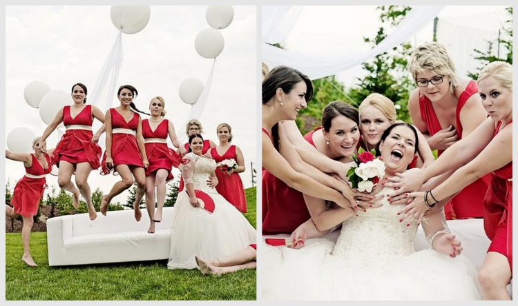 družičky a létající balóny